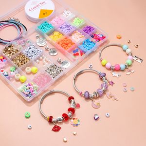 Set de Accesorios para Hacer Joyería DIY para Niñas, Cuentas de Arcilla Polimérica, Kits para Hacer Pulseras con Caja de Joyería - Product Image 4