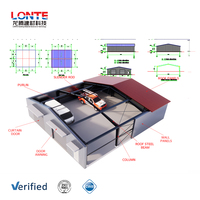 Kits de Construcción Metálica Modular, Estructura de Acero Prefabricada para Almacenes, Estructura de Acero Ligero