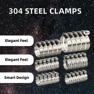 Abrazaderas de manguera ajustables de acero inoxidable 304 tipo 1/2 D personalizadas al por mayor, conexiones americanas y alemanas, abrazaderas de banda de metal y plástico con pernos. - Product Image 2