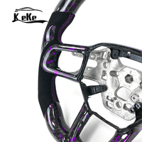 Volant en fibre de carbone forgé violet sur mesure pour Ford Mustang 2024 S650 GT Dark Horse