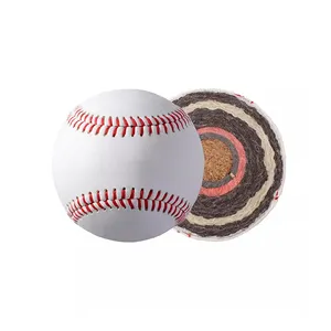 OEM factory price 85% wool content custom logo genuine 9" cowhide cow leather baseball ball for professional game