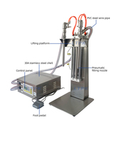 Machine de remplissage LT-SJ41B semi-automatique à double tête avec tête de levage