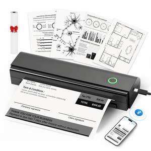 Impresora Portátil A4 Inalámbrica sin Tinta, Compatible con Papel Tamaño Carta Estadounidense (8.5x11) y A4, Batería de 2600mAh, 203dpi, en Stock - Product Image 1