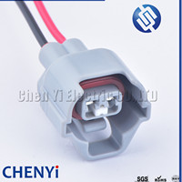 2 Pin colokan injektor bahan bakar konektor tahan air Pigtail 6189-0670 untuk Lexus Cefiro Izusu