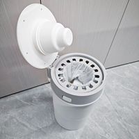 Poubelle anti-odeur pour déchets d'animaux en PP, avec système de fermeture rotative, pour excréments de chien, écologique, gain de place, pour intérieur, anti-odeur, conteneur à litière pour animaux de compagnie
