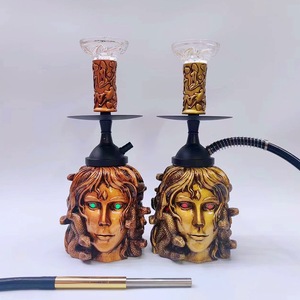 Cachimba Árabe con Diseño Creativo de <span class=keywords><strong>Medusa</strong></span> de la Mitología Griega Europea, Cachimba Duradera de Aleación de Aluminio, <span class=keywords><strong>Shisha</strong></span> Luminosa para Fumar en la Noche - Product Image 2
