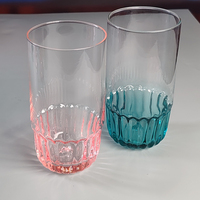 Ensemble de verre de carafe de cascade de couleur Carafe d'eau de haute qualité avec tasse assortie comme ensemble de pichet d'eau en verre de couvercle