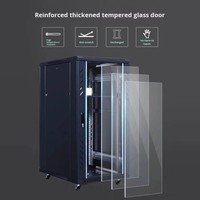 Rack de Servidor para Exteriores de Acero con Pantalla Digital de Temperatura de 42U y Unidad de Ventilación Integrada