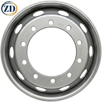 Vente en gros usine Jante en acier 22.5x8.25 PCD 335 10 trous robuste et durable pour semi-remorque commerciale
