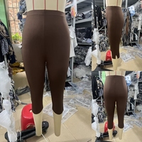Pantalon slim décontracté taille élastique coupe ajustée 7/8 pour femme - Collection J20 Fashion