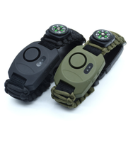 Alarme de poignet multifonction portable, sifflet anti-loup en paracorde, alarme étanche en nylon, kit de survie pour le camping