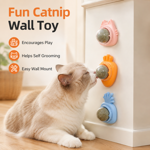 Juguete de Pared con Bola de Catnip para Gatos, Juguete Masticable Giratorio e Interactivo para Gatos de Interior - Product Image 1