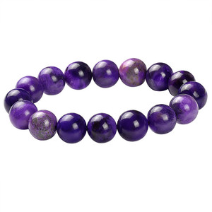 Collection de cristaux naturels, bracelet en pierre lavulite violet royal, bijoux féminins - Product Image 5