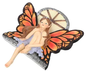 Resin fairy hanging statue home Flower fairy wall decoration