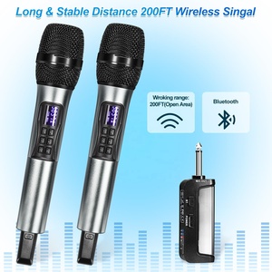 Micro Không Dây Với Echo Hệ Thống Karaoke Với <span class=keywords><strong>Bluetooth</strong></span> Receiver Chuyên Nghiệp Cầm Tay Năng Động Không Dây Microphone - Product Image 4