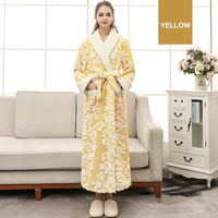 Grosir Jubah Mandi Desainer Mewah Bunga Kuning Warna-warni Kamar Hotel Jubah Mandi