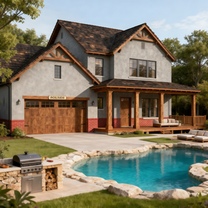 Conception de plan <span class=keywords><strong>d</strong></span>'aménagement général pour propriété rurale : Maison principale, chalet <span class=keywords><strong>d</strong></span>'<span class=keywords><strong>hôtes</strong></span> et bâtiments auxiliaires - Product Image 2