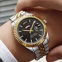 Reloj de pulsera de acero inoxidable para hombre, con logotipo personalizado, de lujo, al por mayor, fabricado por un fabricante, reloj de cuarzo personalizado