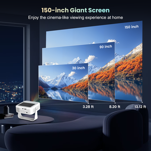 โปรเจคเตอร์วิดีโออัจฉริยะ EU 400 ANSI ลูเมนส์ FHD 1080P รองรับ WiFi6 ระบบ Android TV เครื่องเล่นมีเดียสำหรับดูหนัง ผลิตภัณฑ์สมาร์ทโฮม - Product Image 3