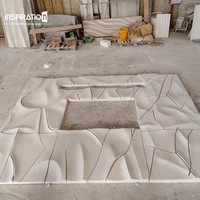 Panneau mural sculptural 3D sur mesure pour l'intérieur de la villa GRG