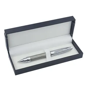 Modern Style Stainless Steel Wire Pens Silver Pen Ballpoint Pen For Father Day Gift