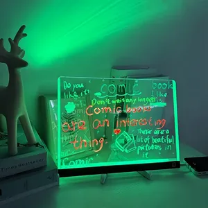 Bảng đen nhỏ dẫn Bảng điều khiển đèn tự làm gian hàng chiếu sáng bảng vẽ graffiti bảng không bụi nhà khung chữ viết tay - Product Image 4