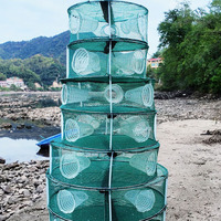 Cage de pêche à 3/4/5/6 trous, piège d'aquaculture, cage de capture de poissons facile à utiliser