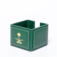 Ensemble de papeterie de bureau de luxe en cuir vert exécutif de 9 pièces pour le gouvernement d'Arabie Saoudite, organisateur de bureau de luxe, accessoire de bureau