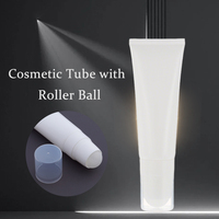 Tube cosmétique à presser avec grand applicateur à bille roulante pour crème contour des yeux, sérum, crème pour le cou, emballage de massage