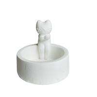 Bougies en céramique en forme de chat blanc antique, décoration de table à thème animal, bougies à thé en céramique mignonnes en forme de chat, vente en gros