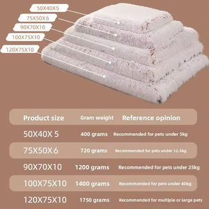 Cama Ortopédica para Perros de Color Sólido para Otoño e Invierno, con Cremallera, Desmontable, de Felpa, Piel Sintética, Espuma Viscoelástica, Lavable - Product Image 4