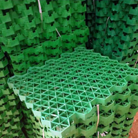 Pavé de grille d'herbe en plastique perméable HDPE de 48mm pour jardins pentes parkings de voiture allées d'herbe barrage-produits de terrassement