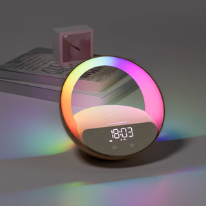 Kuangxiang Tốt Nhất Người Bán Nhà Tiện Ích Thông Minh Mặt Trời Mọc Đồng Hồ Báo Thức Với Môi Trường Xung Quanh Wake-up Ánh Sáng, Loa, Sạc Điện Thoại Và Đứng - Product Image 3