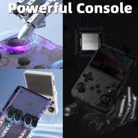 Konsol Game Genggam Retro HD R36 Sistem Linux 3.5 Inci Penyimpanan 64GB dengan 15000 Game Bawaan Pemutar Video Game Saku Portabel