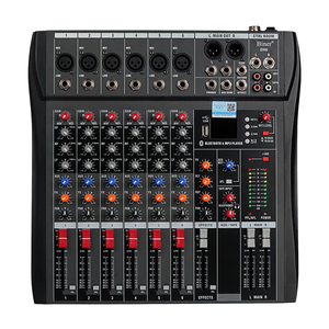 Table de Mixage Audio Professionnelle Biner DX6 à <span class=keywords><strong>6</strong></span> Canaux avec Bluetooth, Effet DSP Réverbération Intégré et Enregistrement USB - Product Image 1