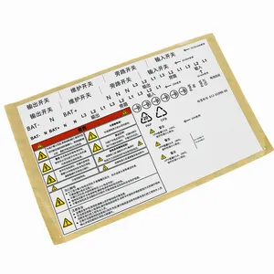 Etiquetas de embalaje eléctrico personalizadas de alta calidad, pegatina adhesiva para PC para control, panel táctil, interruptor, tablero