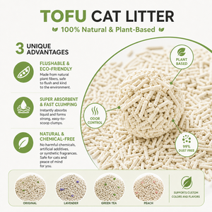 Arena para Gatos Ecológica Personalizable, Especificación Estándar <span class=keywords><strong>de</strong></span> 2.0 mm, Producción en Masa, Entrega Rápida, Arena para Gatos <span class=keywords><strong>de</strong></span> Tofu sin Polvo - Product Image 2