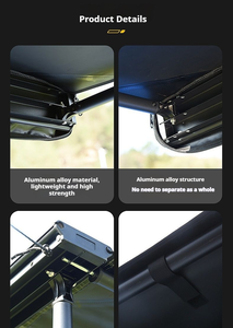 Toldo Lateral para Auto/Camioneta/Caravana NP300, Doble Capa, Extensible, Impermeable, de Aleación de Aluminio, con Cerradura, para 4x4 Todoterreno - Product Image 3