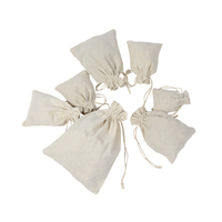 Natürliche beige Leinwand Kordel zug Beutel Taschen Taschen Säcke Sachet Taschen für Schmuck Süßigkeiten begünstigt Hochzeit Geburtstags feier