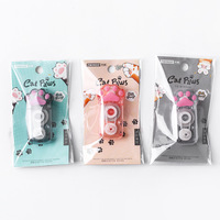 Ruban correcteur promotionnel, papeterie, ruban correcteur pour étudiants, ruban correcteur portable mignon et kawaii avec griffes de chat blanc