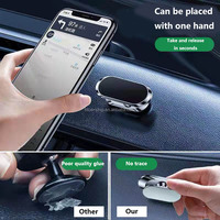 Braket ponsel pintar, dudukan ponsel dasbor Mini Magnet paduan perekat dapat diputar 360 derajat