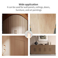 Panneau mural moderne en MDF massif OEM, insonorisant et antistatique, pour salon et chambre, feuille flexible cannelée incurvée