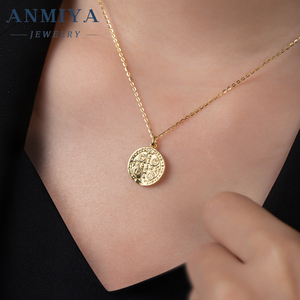 Collar de plata 925, colgante de medalla de San Benito de doble cara, rotación de Oro a la moda, joyería Católica Cristiana, cadenas finas - Product Image 1