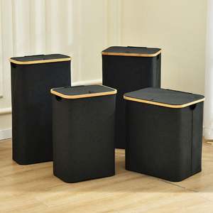 Handmade Bamboo Gift Baskets Round <b>Bread</b> Display <b>Bins</b> Natural Bamboo Fruit Storage Tabletop <b>Bread</b> and Fruit Baskets - Product Image 5