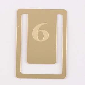 Marcapáginas de Metal con Gancho, en Blanco, Grabable para Impresión de Logotipo de Marca - Product Image 2