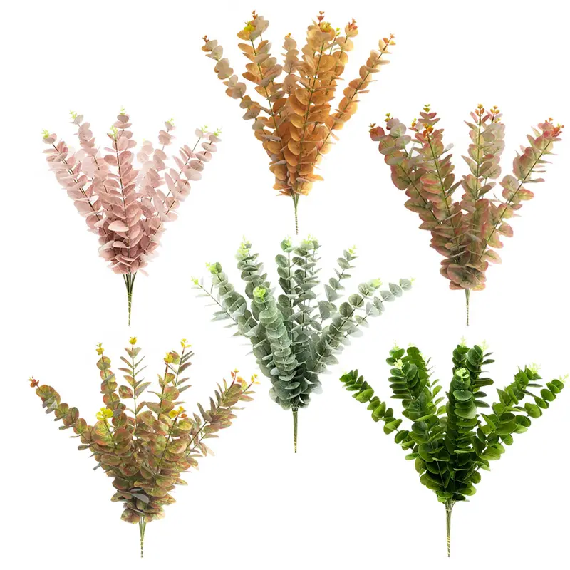 190cm High quality artificial real touch eucalyptus stem flower DIY material for wedding