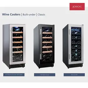JOSOO, коммерческие встроенные охладители для вина | Двухзонный Холодильный винный шкаф с компрессором, 60 л