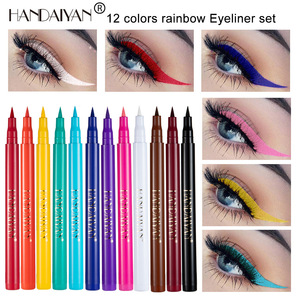 Ensemble d'<span class=keywords><strong>eye</strong></span>-<span class=keywords><strong>liner</strong></span> liquide 12 couleurs, stylo <span class=keywords><strong>eye</strong></span>-<span class=keywords><strong>liner</strong></span> <span class=keywords><strong>blanc</strong></span> ultra fin, imperméable, résistant aux taches, longue durée, maquillage à haute teneur en pigments - Product Image 4