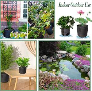 Sacs <span class=keywords><strong>de</strong></span> culture <span class=keywords><strong>de</strong></span> jardin intelligents biodégradables <span class=keywords><strong>de</strong></span> 1, 3, 5, 7, 10, 15, 20, 50, 100 gallons, résistants, épaissis, aération, non tissés - Product Image 5