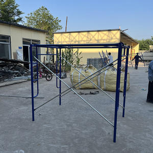 Wholesale Trapezoidal <strong>Scaffolding</strong> Outdoor Galvanized Mobile Scaffold Indoor Renovation Telescopic Scaffold - Product Image 3